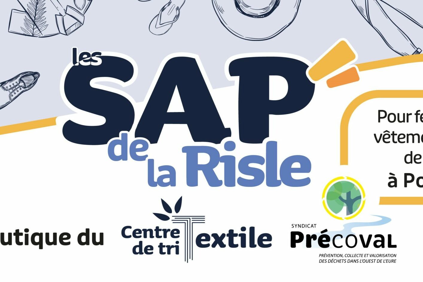 Les Sap' de la Risle, boutique du centre de tri textile du PRÉCOVAL